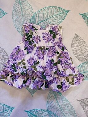 Gymboree Lavender Floral Ruffle Dress